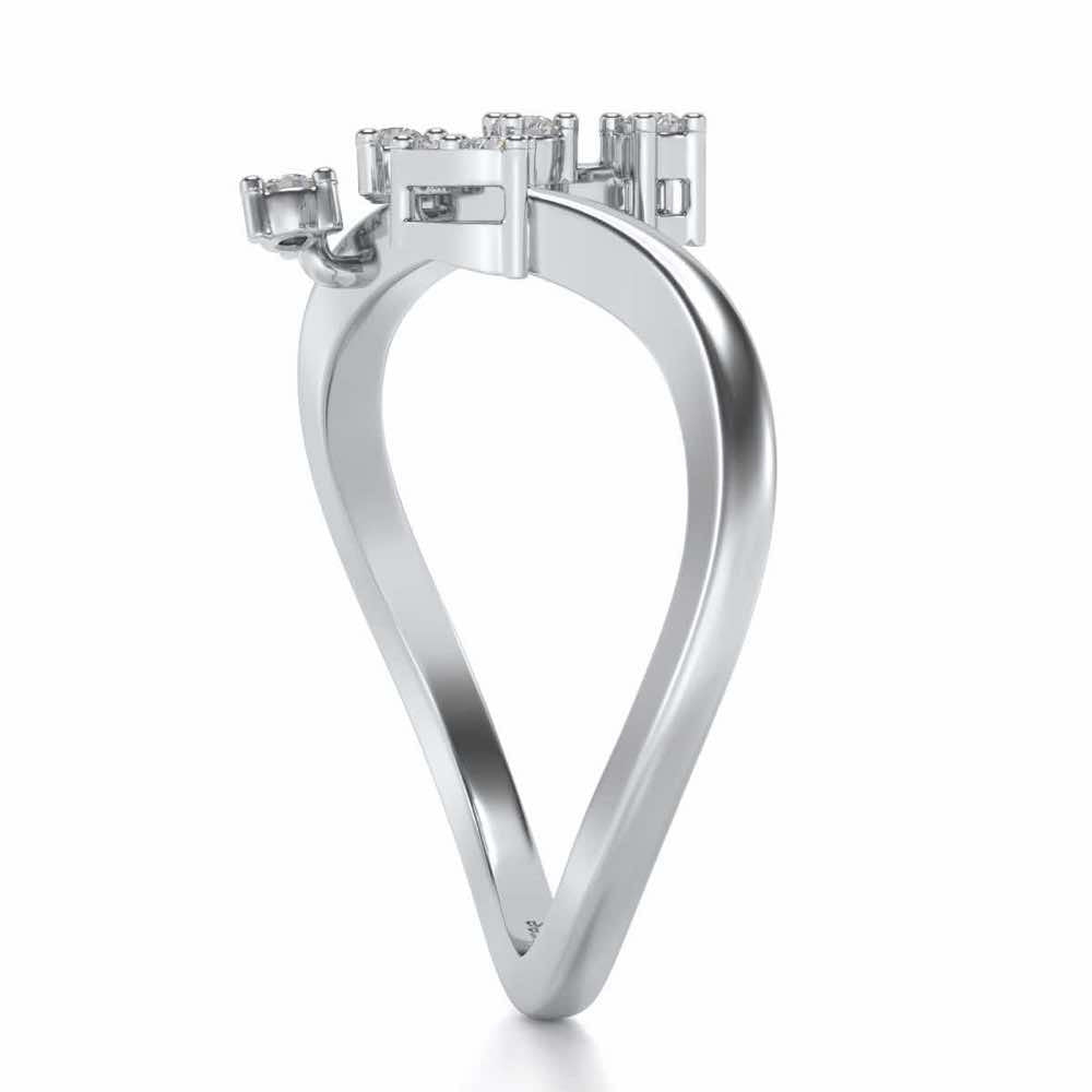 Fateha Silver Ring - White Gold - Image 3