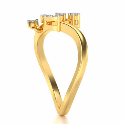 Fateha Silver Ring - Yellow Gold - Image 3