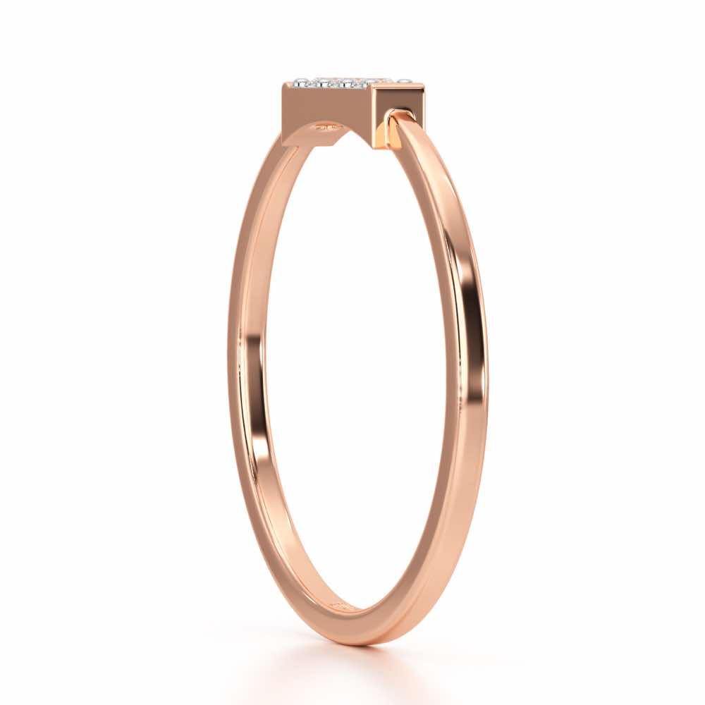 Featherlight Silver Ring - Rose Gold - Image 3