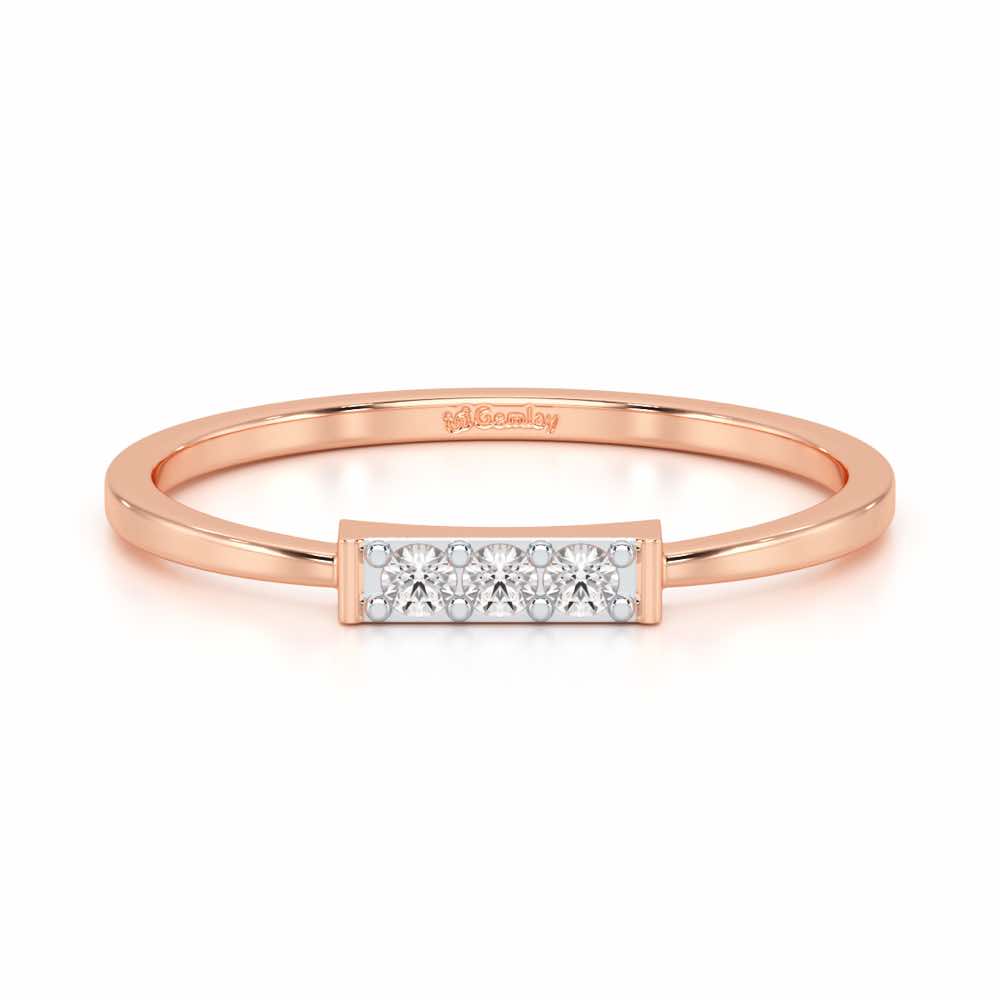 Featherlight Silver Ring - Rose Gold - Image 4