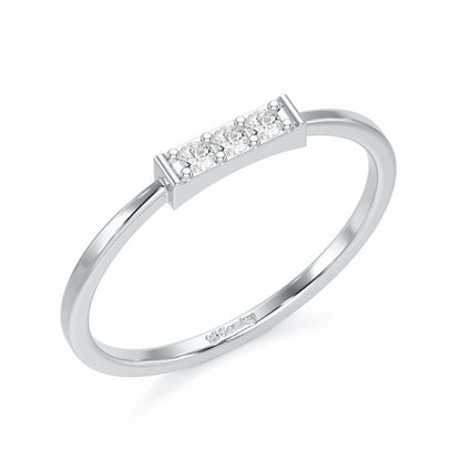Featherlight Silver Ring - White Gold - Image 1