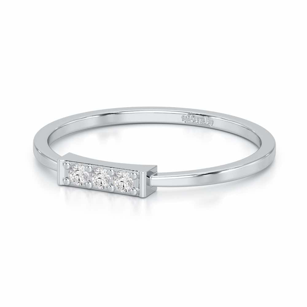 Featherlight Silver Ring - White Gold - Image 2