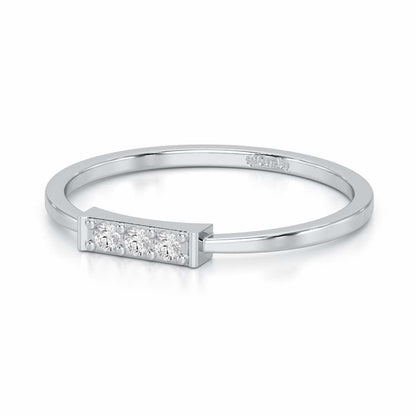 Featherlight Silver Ring - White Gold - Image 2