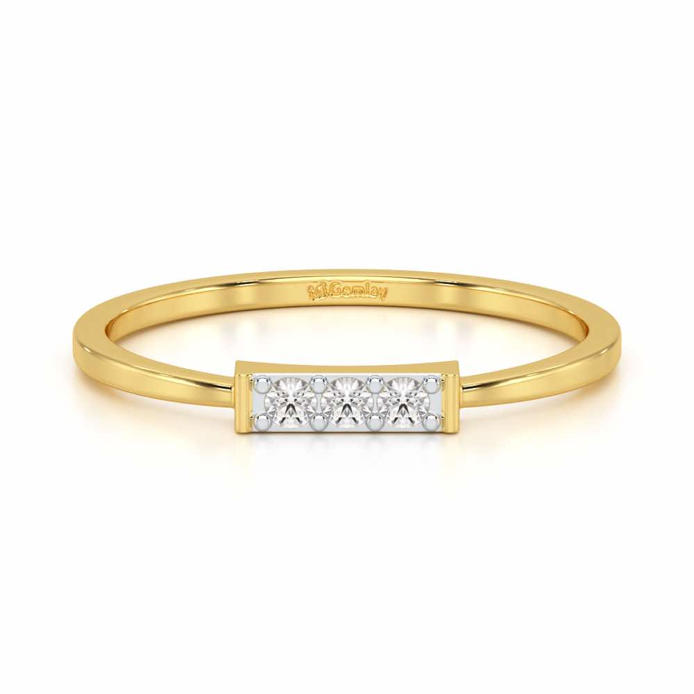 Featherlight Silver Ring - Yellow Gold - Image 4