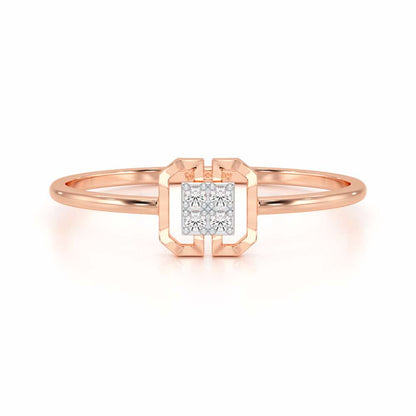 Featherlight Fancy Silver Ring - Rose Gold - Image 4