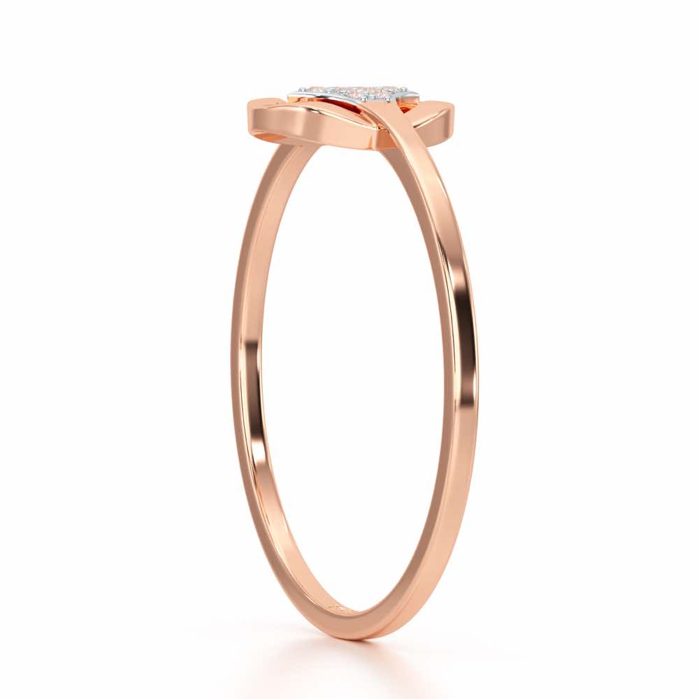 Featherlight Twinkle Silver Ring - Rose Gold - Image 3