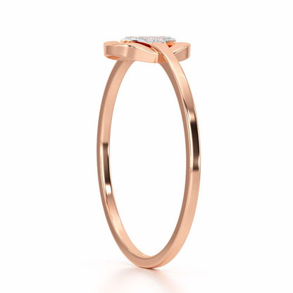 Featherlight Twinkle Silver Ring - Rose Gold - Image 3
