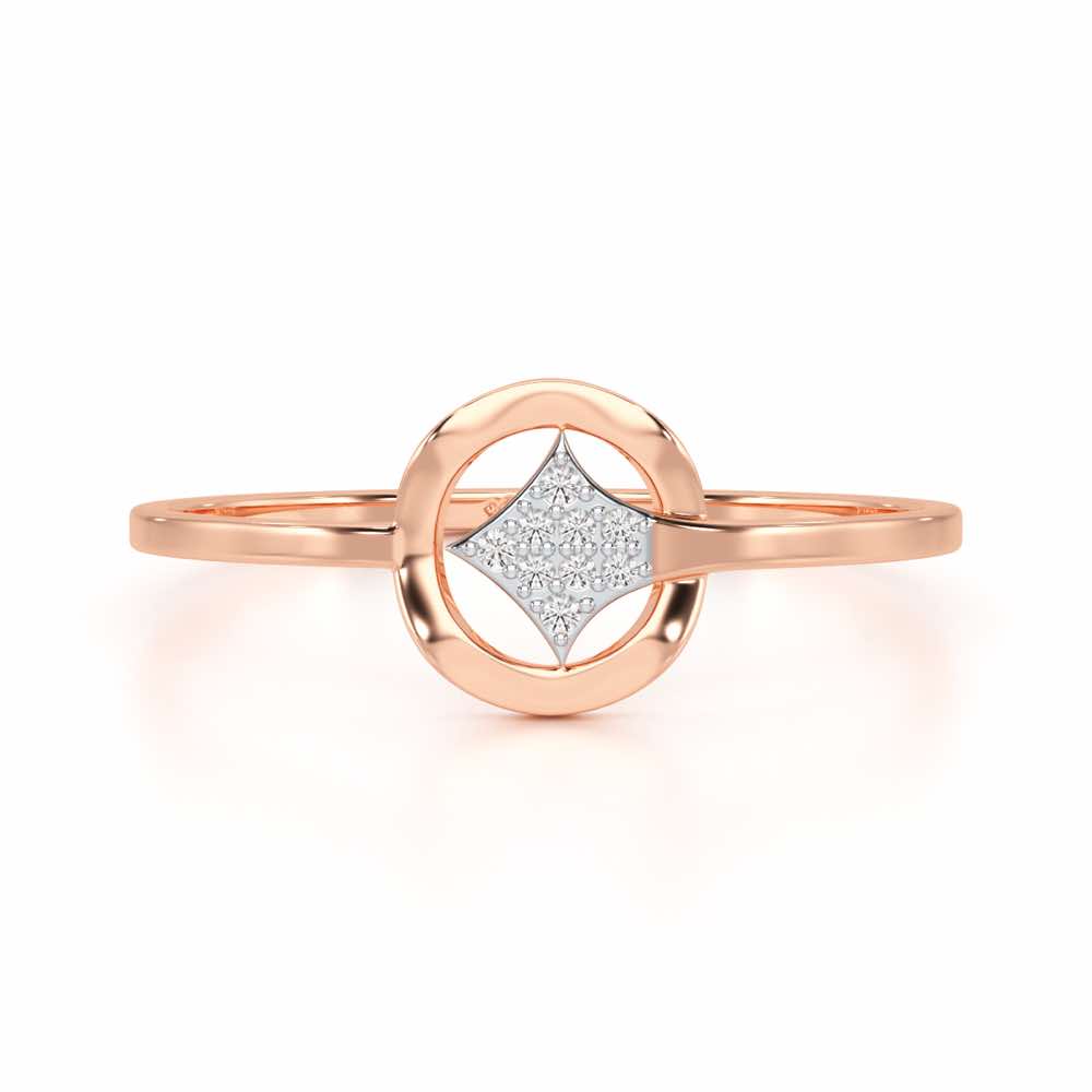 Featherlight Twinkle Silver Ring - Rose Gold - Image 4