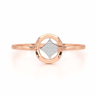 Featherlight Twinkle Silver Ring - Rose Gold - Image 4