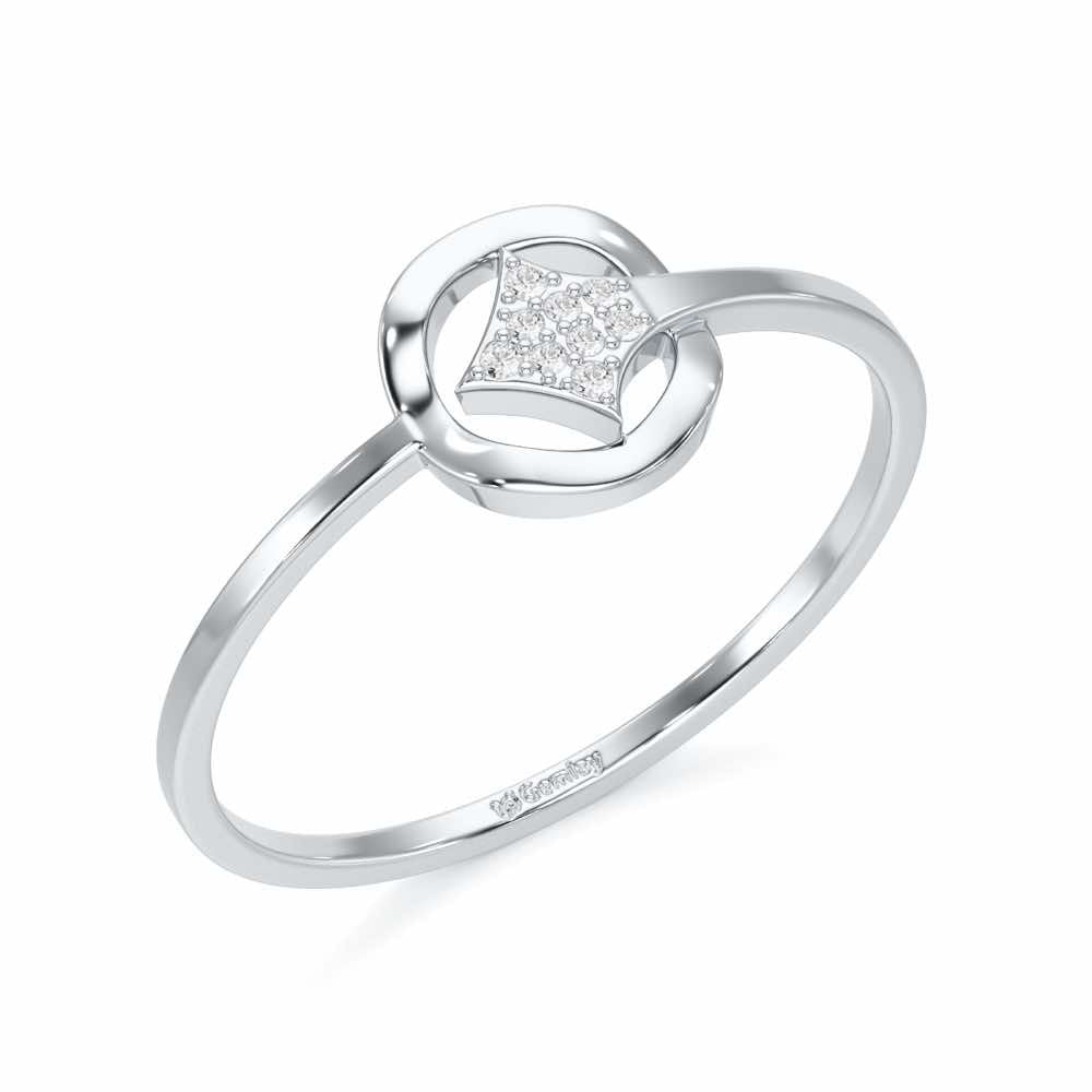 Featherlight Twinkle Silver Ring - White Gold - Image 1