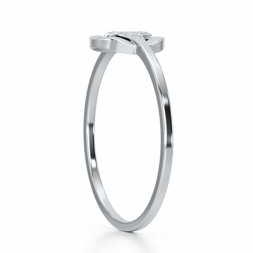 Featherlight Twinkle Silver Ring - White Gold - Image 3