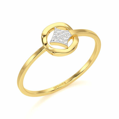 Featherlight Twinkle Silver Ring - Yellow Gold - Image 1