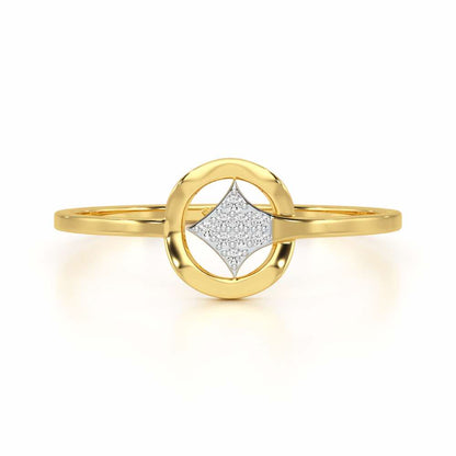 Featherlight Twinkle Silver Ring - Yellow Gold - Image 4