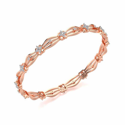 Felis Silver Bangles - Rose Gold - Image 1