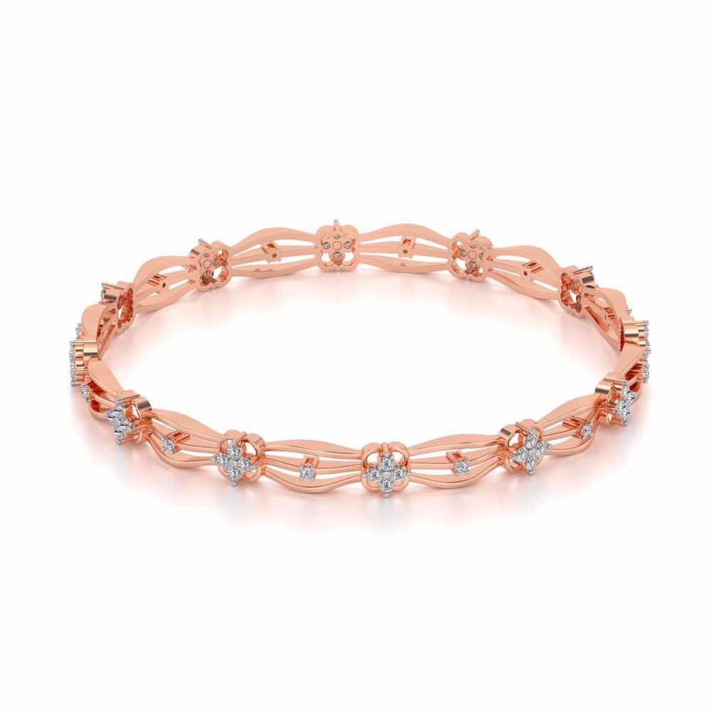 Felis Silver Bangles - Rose Gold - Image 2