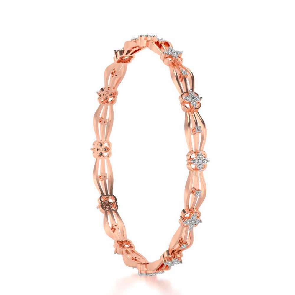 Felis Silver Bangles - Rose Gold - Image 3