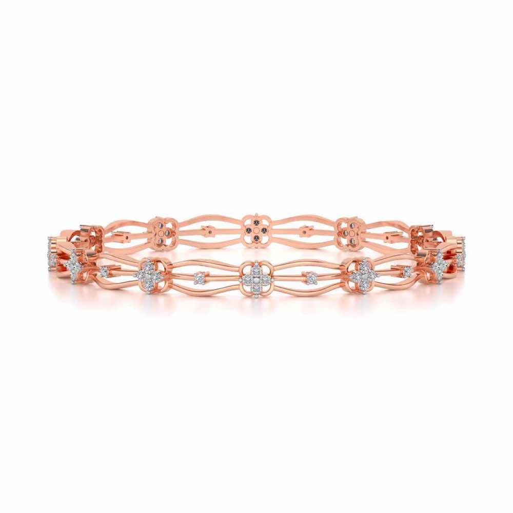 Felis Silver Bangles - Rose Gold - Image 4
