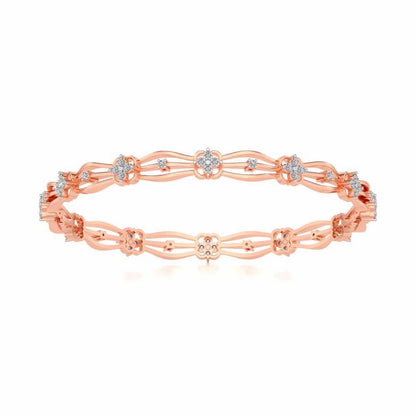 Felis Silver Bangles - Rose Gold - Image 5