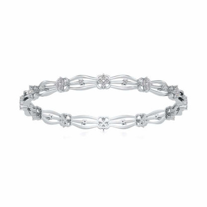 Felis Silver Bangles - White Gold - Image 5