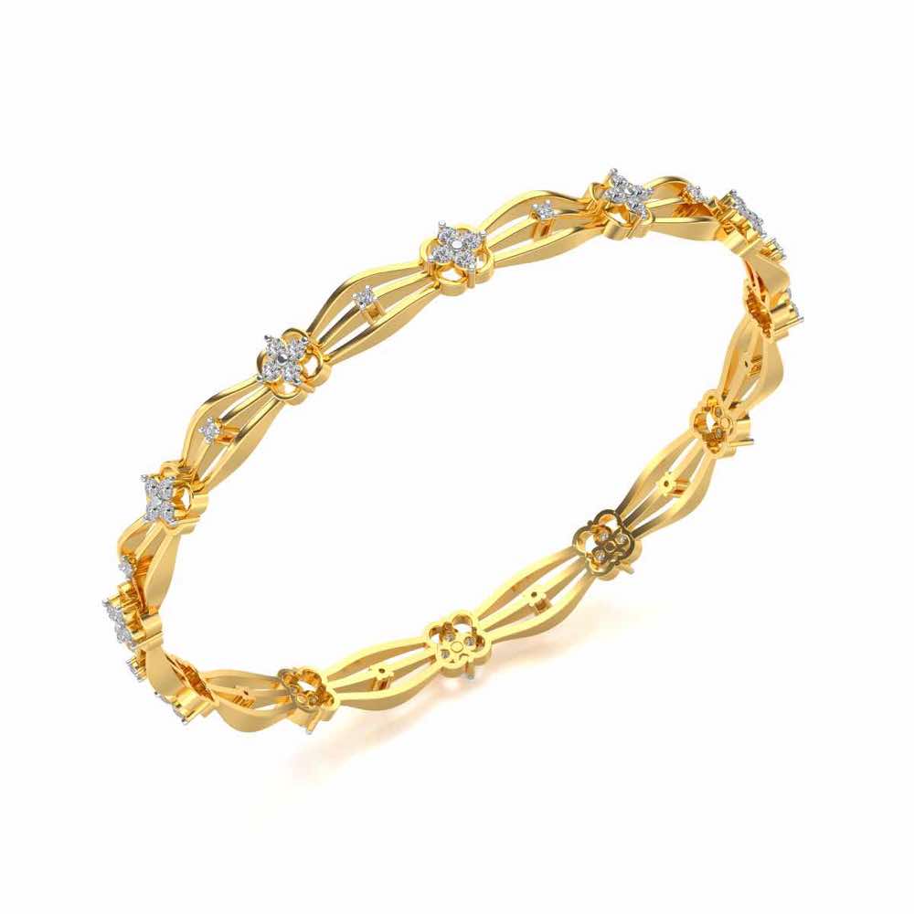 Felis Silver Bangles - Yellow Gold - Image 1