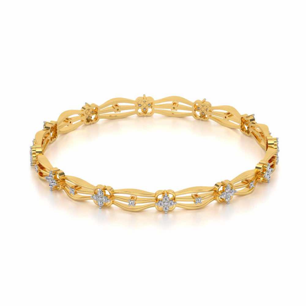Felis Silver Bangles - Yellow Gold - Image 2