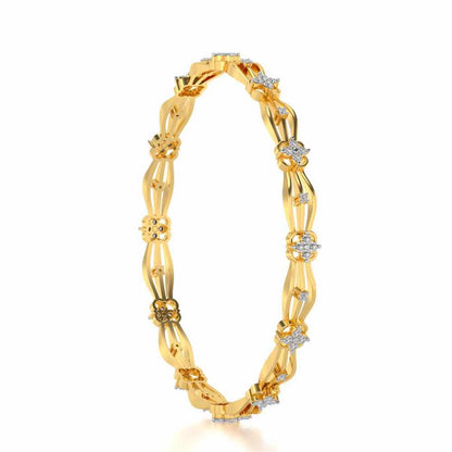 Felis Silver Bangles - Yellow Gold - Image 3