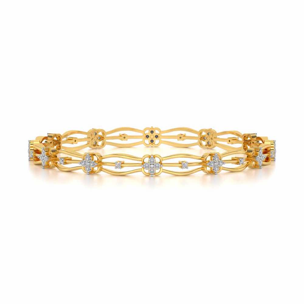 Felis Silver Bangles - Yellow Gold - Image 4