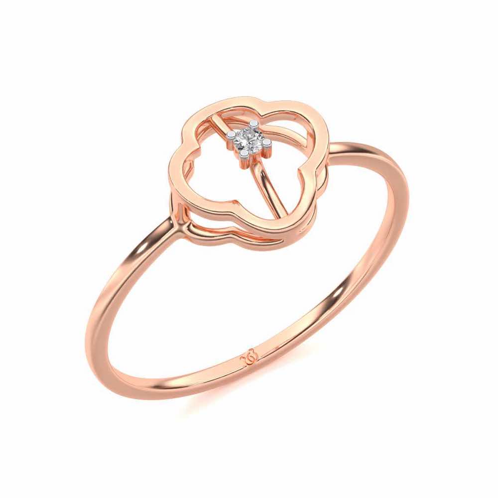 Fenced Flora Silver Ring - Rose Gold - Image 1