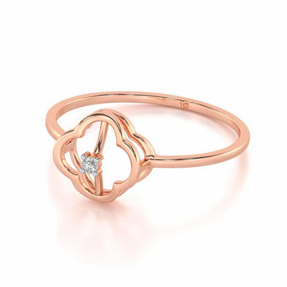 Fenced Flora Silver Ring - Rose Gold - Image 2