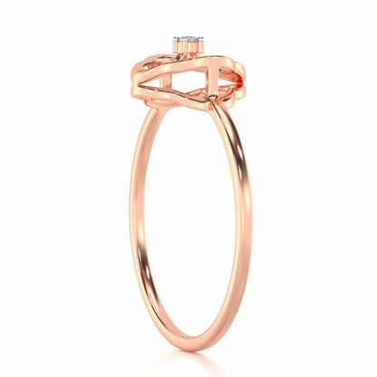 Fenced Flora Silver Ring - Rose Gold - Image 3