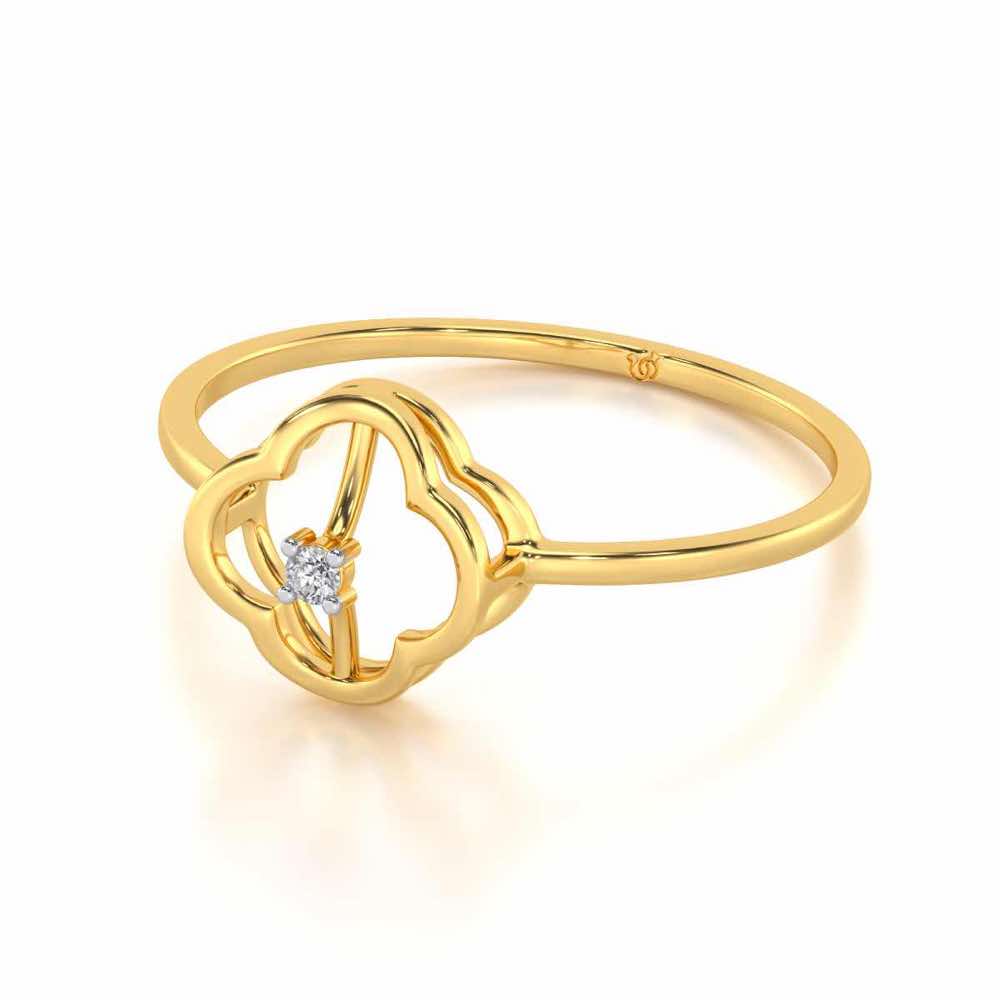 Fenced Flora Silver Ring - Yellow Gold - Image 2