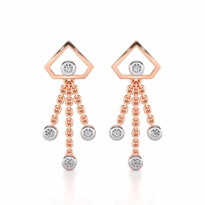 Fi-Cut Silver Earrings - Rose Gold - Image 1