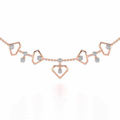 Fi-Cut Silver Necklace - Rose Gold - Image 1