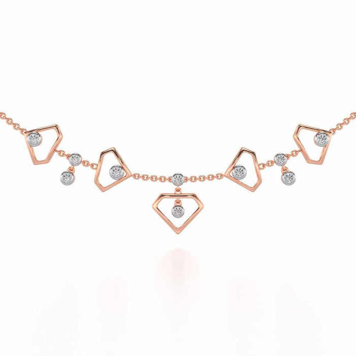 Fi-Cut Silver Necklace - Rose Gold - Image 1