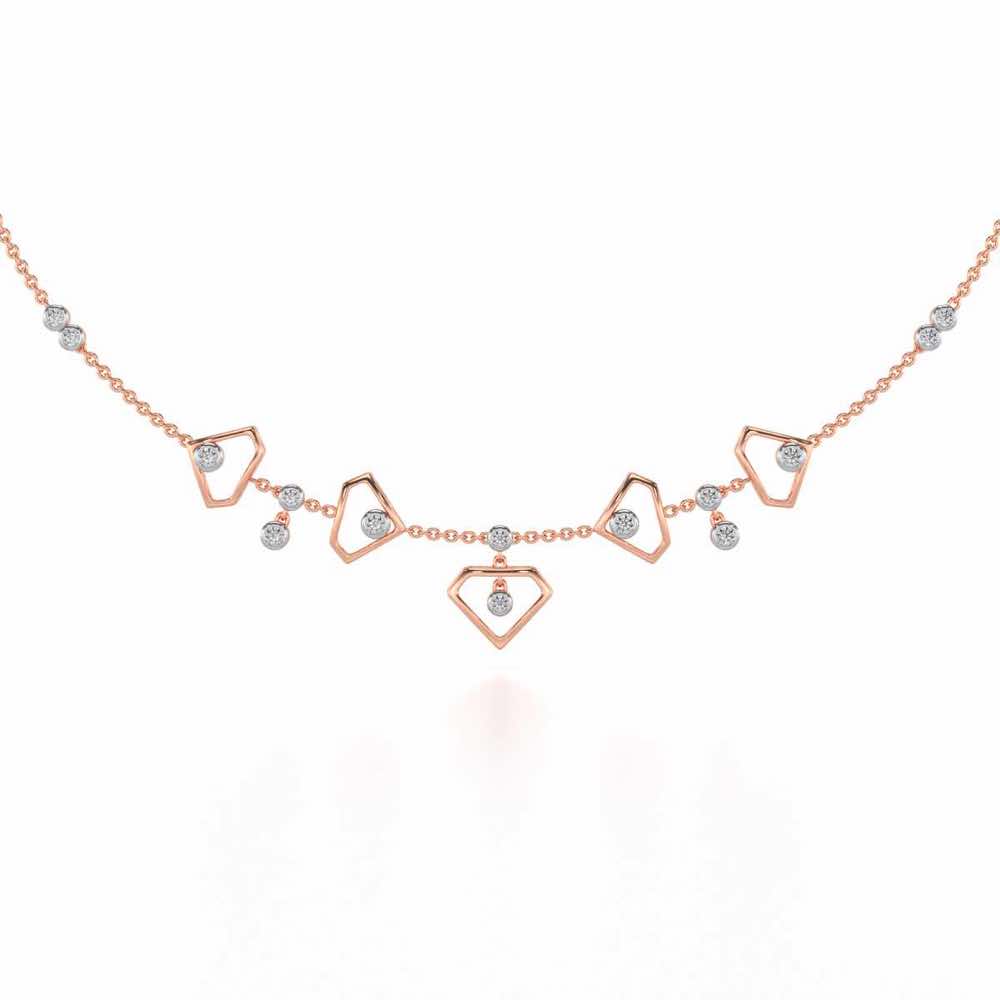 Fi-Cut Silver Necklace - Rose Gold - Image 2