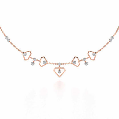 Fi-Cut Silver Necklace - Rose Gold - Image 2