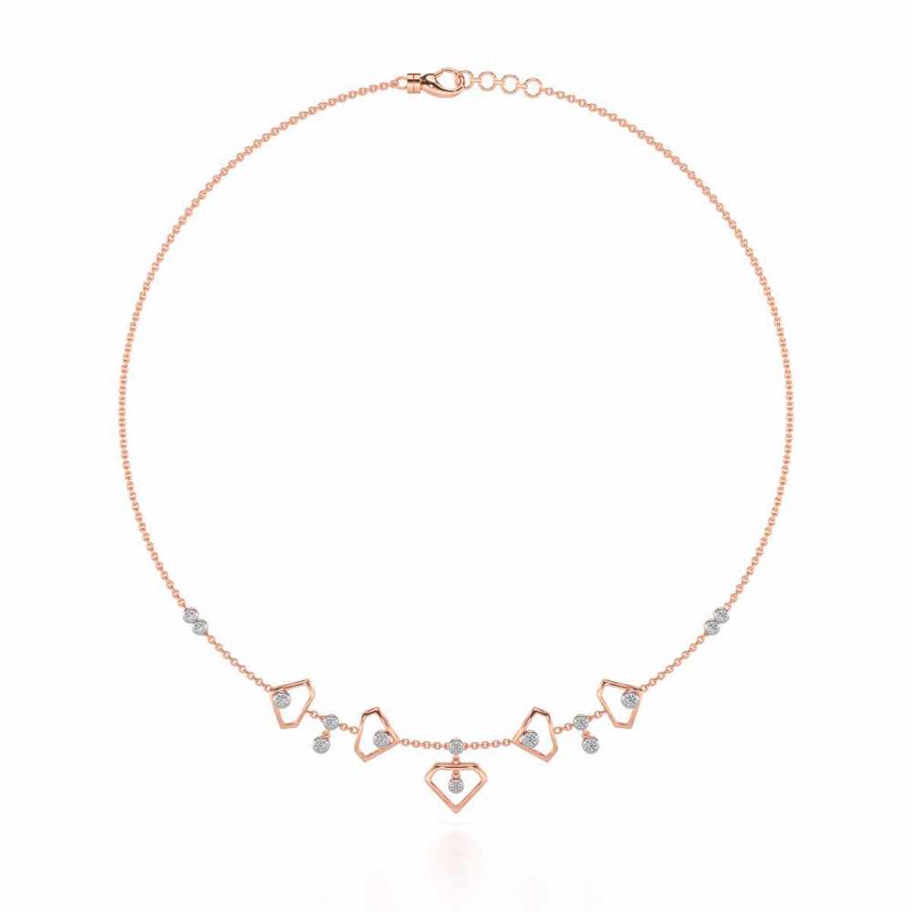 Fi-Cut Silver Necklace - Rose Gold - Image 3
