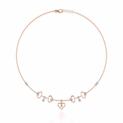 Fi-Cut Silver Necklace - Rose Gold - Image 3