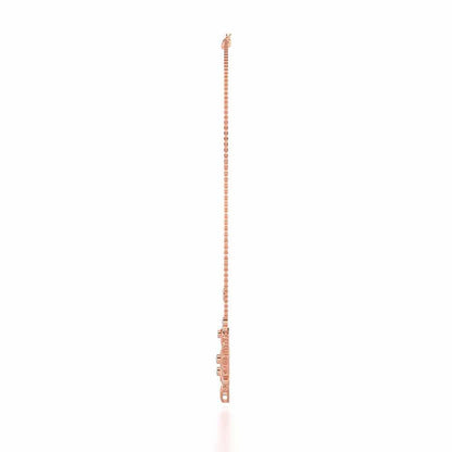 Fi-Cut Silver Necklace - Rose Gold - Image 4