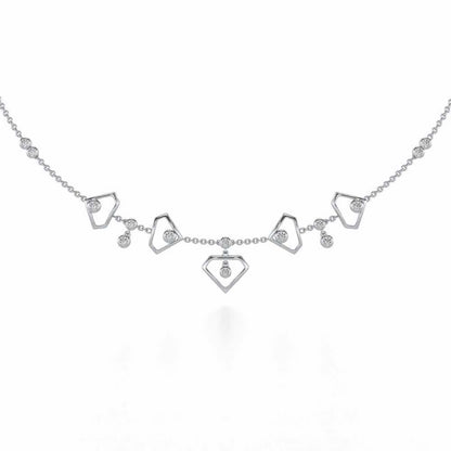 Fi-Cut Silver Necklace - White Gold - Image 2