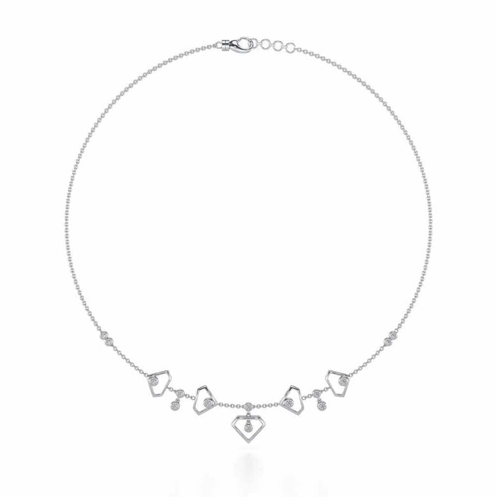 Fi-Cut Silver Necklace - White Gold - Image 3