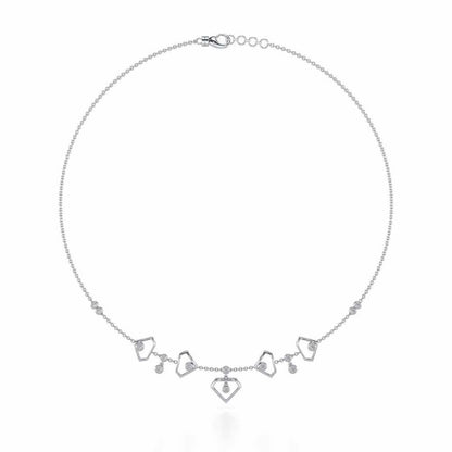 Fi-Cut Silver Necklace - White Gold - Image 3