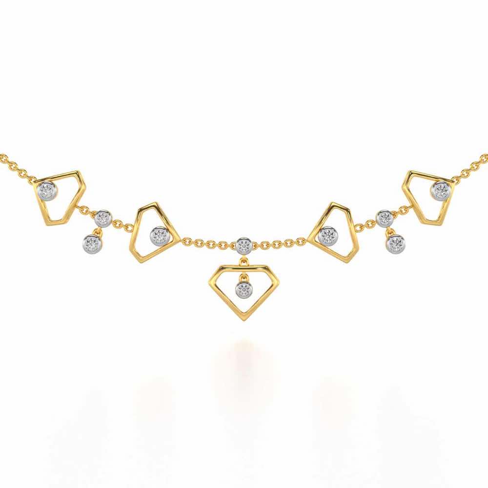 Fi-Cut Silver Necklace - Yellow Gold - Image 1