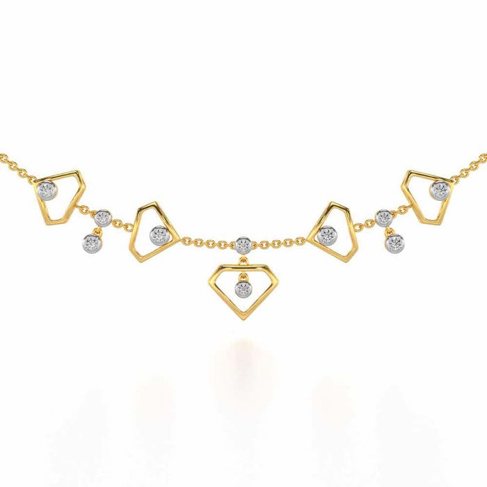 Fi-Cut Silver Necklace - Yellow Gold - Image 1