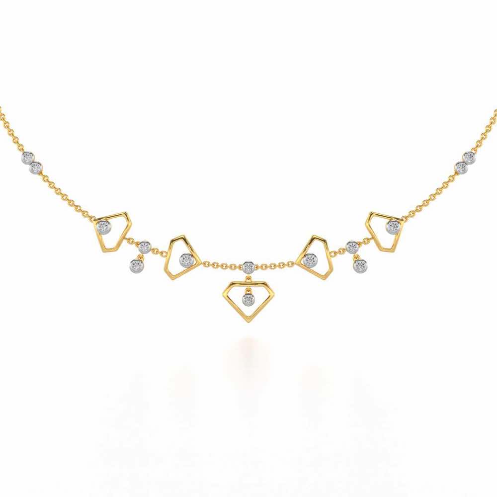 Fi-Cut Silver Necklace - Yellow Gold - Image 2
