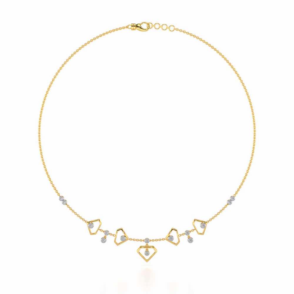 Fi-Cut Silver Necklace - Yellow Gold - Image 3