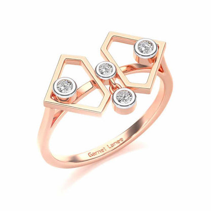 Fi-Cut Silver Ring - Rose Gold - Image 1