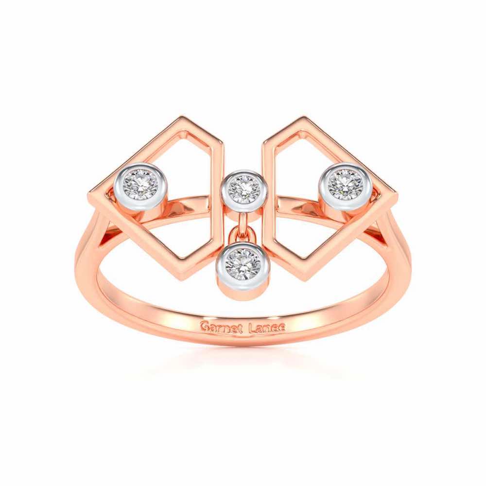 Fi-Cut Silver Ring - Rose Gold - Image 2