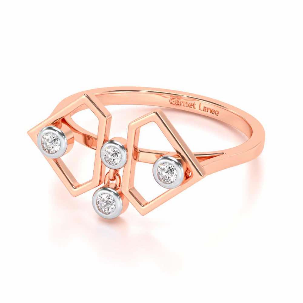 Fi-Cut Silver Ring - Rose Gold - Image 3