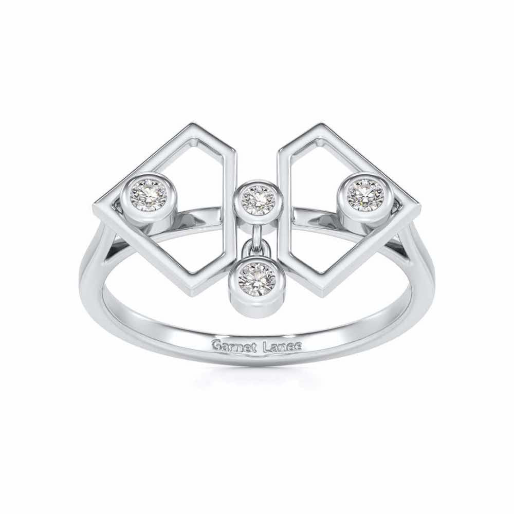 Fi-Cut Silver Ring - White Gold - Image 2